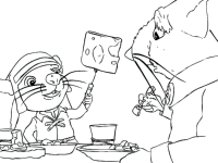 A coloring page of the tale of despereaux